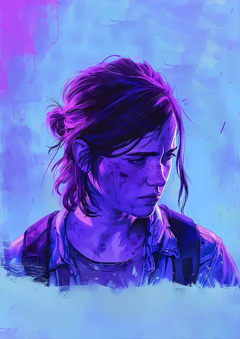 00_PLP_02 متال پوستر بازی The Last Of Us طرح شخصیت Ellie کد N214 اورلوم
