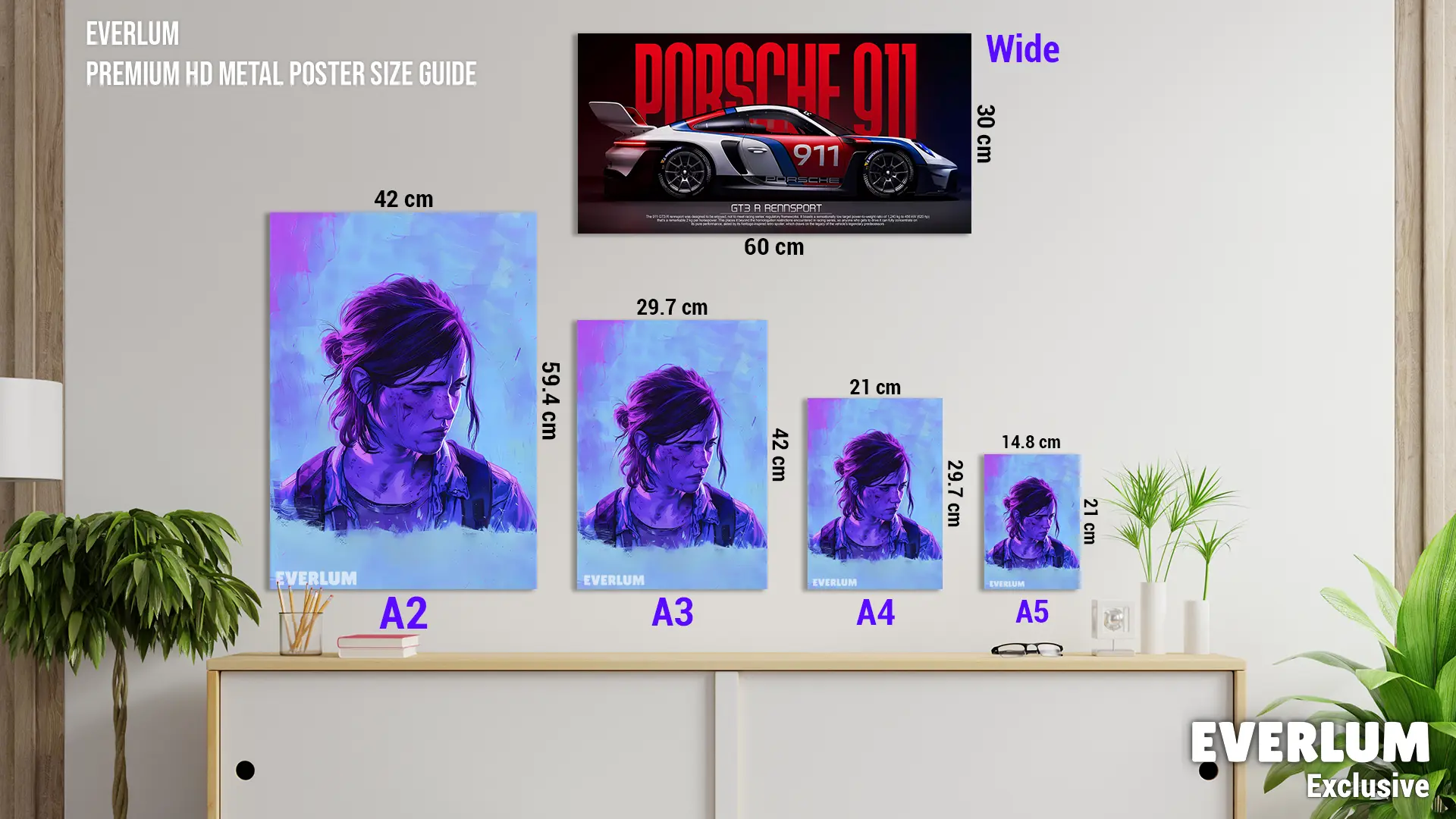 سایزبندی متال پوستر - پوسترهای فلزی اورلوم