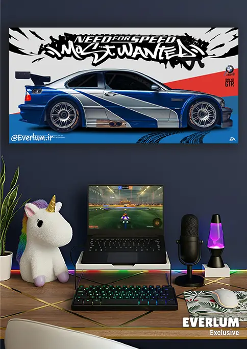 Wide_PLP_NFSN001_v3 متال پوستر گیمینگ بازی Need For Speed Most Wanted