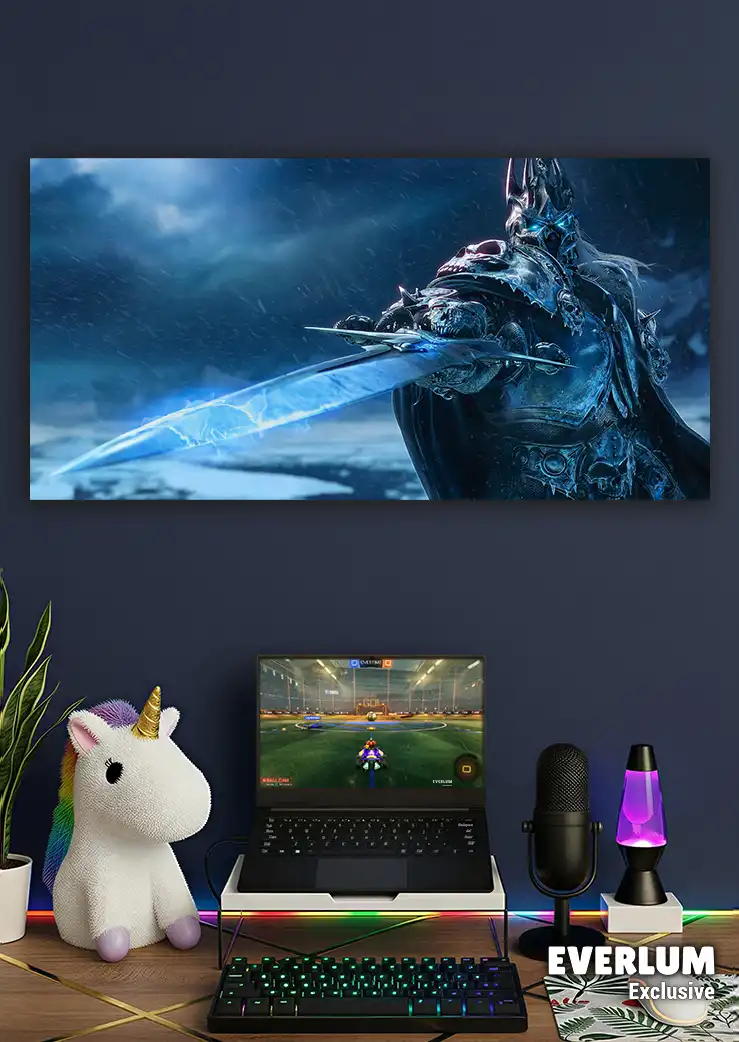 Website_Wide_PLP_Horizontal_v3 متال پوستر بازی World Of Warcraft شخصیت لیچ کینگ کد N205 اورلوم