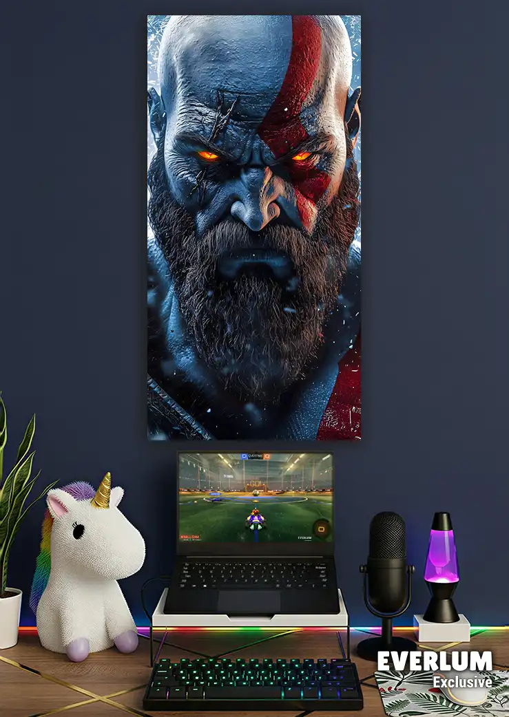 Website_Wide_PLP_Vertical_v3 متال پوستر بازی God Of War طرح کریتوس کد N212 اورلوم
