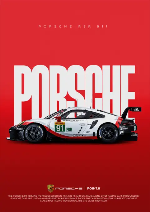 01_PLP_v3_Vertical متال پوستر ماشین Porsche 911 کد N608 اورلوم