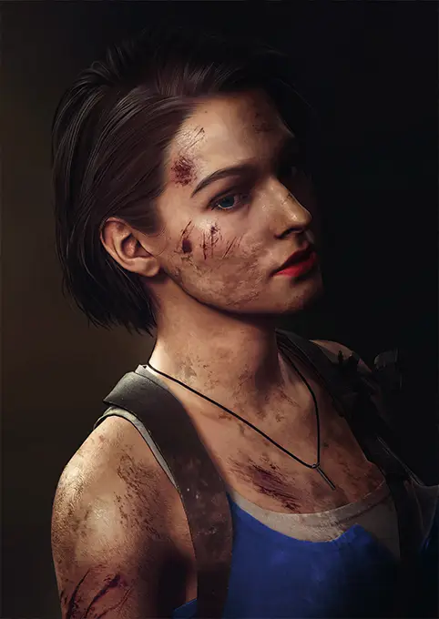 01_PLP_v3_Vertical متال پوستر شخصیت Jill Valentine از بازی Resident Evil کد N209 اورلوم