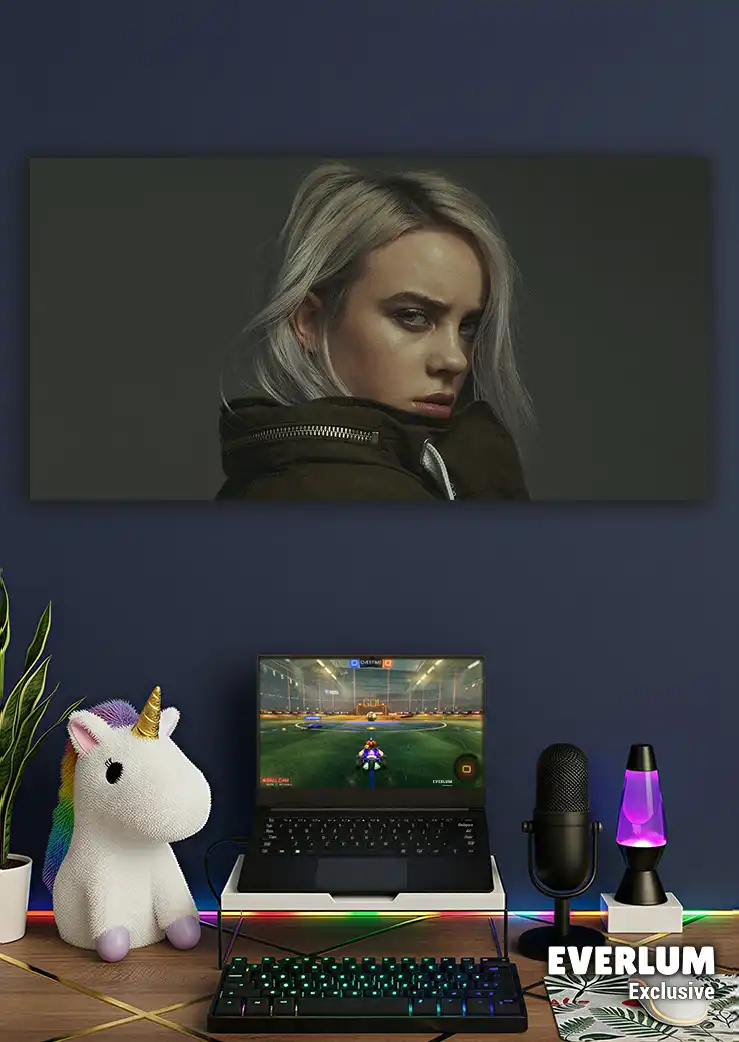 Website_Wide_PLP_Horizontal_v3 متال پوستر Billie Eilish کد N215 اورلوم