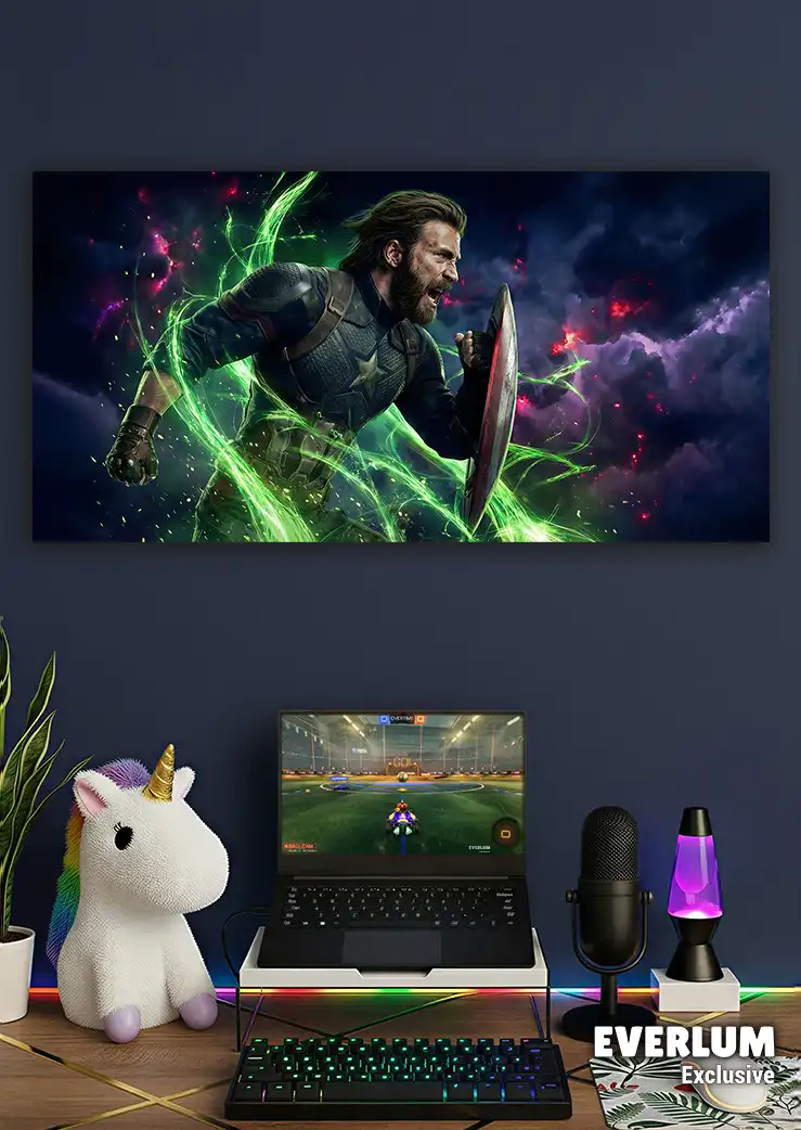 Website_Wide_PLP_Horizontal_v3 متال پوستر شخصیت Captain America کد N212 اورلوم